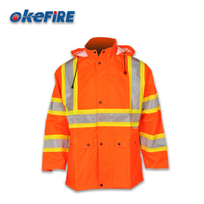 Reflective Jacket Supplier - Polyester Red Safety