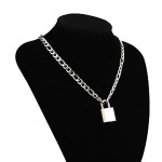 Choker Necklace Manufacturer - Stainless Steel Lock Silver Punk