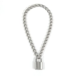 Choker Necklace Manufacturer - Stainless Steel Lock Silver Punk