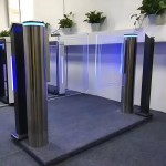 Swing Turnstile Supplier - Slim Pedestal Building Lobby