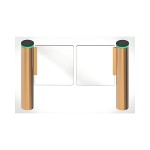 Swing Turnstile Supplier - Slim Pedestal Building Lobby