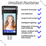 Face Recognition System Supplier - 8 Inch Indoor Outdoor