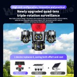 Solar Network Camera Supplier - 16MP Dual Panel 4G Speaker