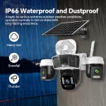 Outdoor Security Camera Factory - 12MP Three Lens 4G Solar