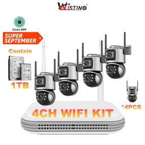 Home Security System Factory - Xmeye 5mp 4ch Wireless PTZ