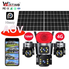 Solar Network Camera Supplier - 16MP Dual Panel 4G Speaker