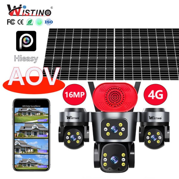 Solar Network Camera Supplier - 16MP Dual Panel 4G Speaker