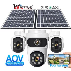 Solar Security Camera Factory - 16MP 4G PIR Built-in Siren