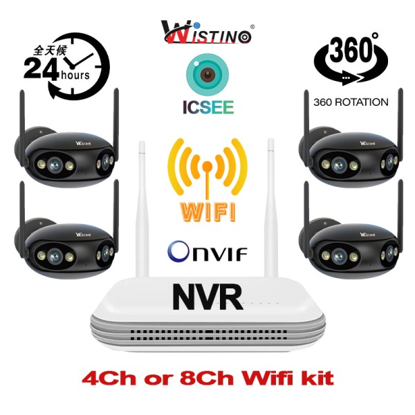 Wireless Camera Set Manufacturer - 8MP 4Ch 180 Degree Rotation