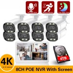POE Camera Kit Manufacturer - 8MP Bullet Two Way Voice