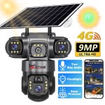 Solar Camera Factory - 9MP 4G Three Lens Voice Alarm