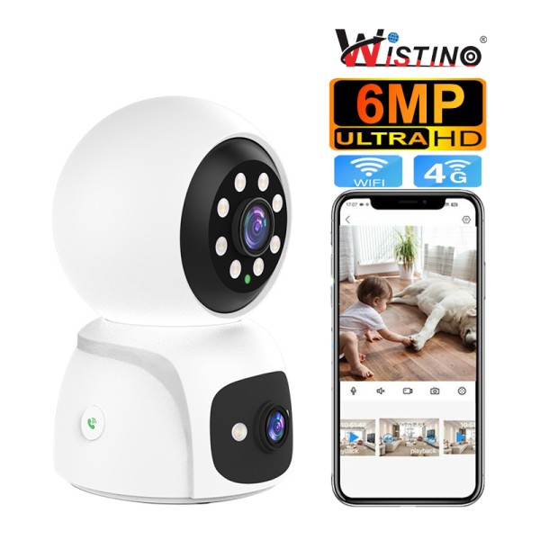 Indoor Pet Camera Manufacturer - 6MP Dual Lens One Touch Talk