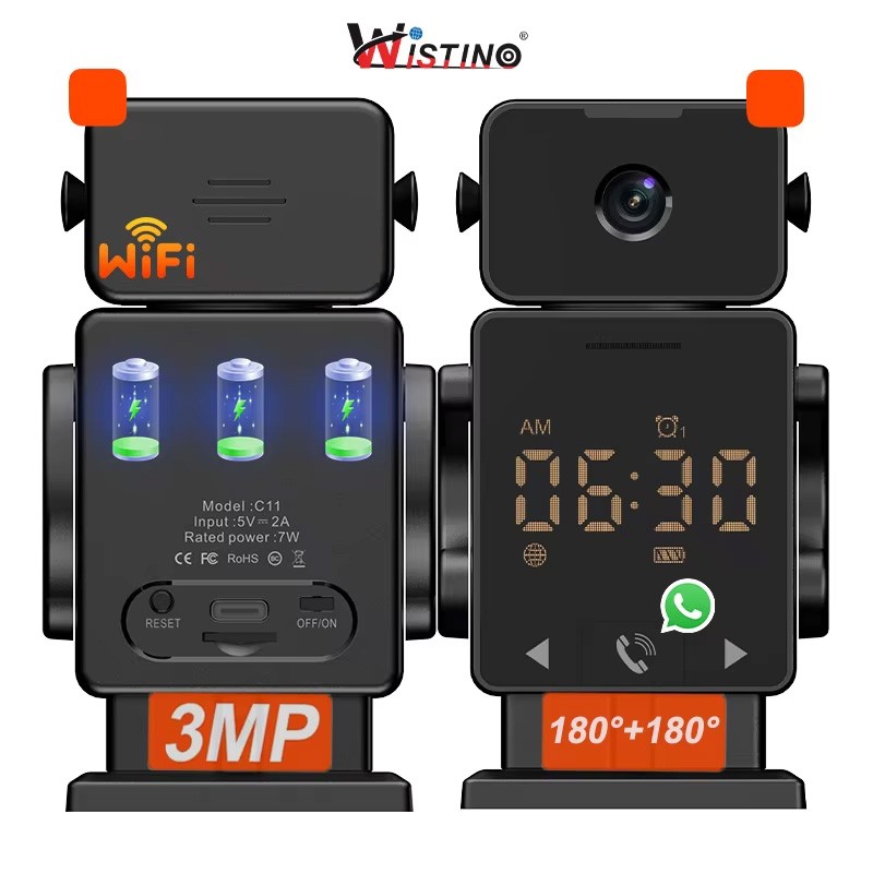 WiFi Camera Manufacturer - 3MP Clock 2in1 Dual Channel