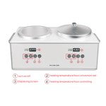 Paraffin Wax Heater Supplier - Hot Sale Double Pots 1000ml Salon Professional