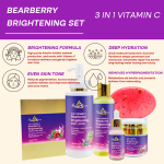 Private Label Organic Vitamin C Skin Whitening Brightening and Dark Spot Removal Arbutin Skin Care Set for Black Women