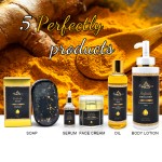 Korean SkinCare Set Beauty Products Remove Dark Spots Turmeric Organic Care Skin Glow Anti-acne Skin Care Set for Black Skin