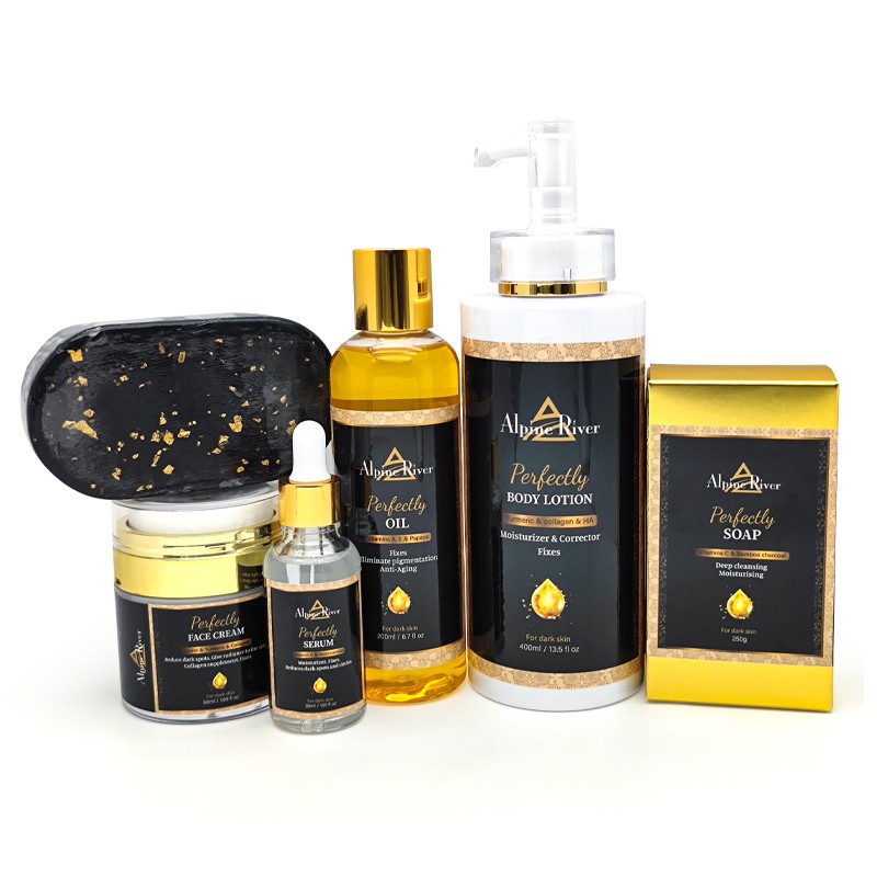 OEM Wholesale Vitamin E Dark Spot Removal Cream 24K Gold Soap Pigment Correction Body Care Body Lotion Carrot Skin Care Set