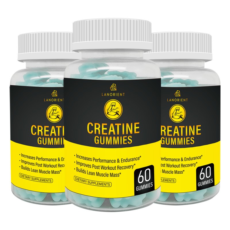 OEM Custom Organic Vegan Relieves Stress Increase Muscle Mass Creatine Monohydrate Gummies 5000mg Improves Training Results