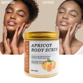 Private Label Body Scrub Natural Body Care Whitening Exfoliator Organic Deep Cleanse Apricot Body Scrub for Women