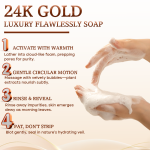 Private Label Bath Products Korea Skin Care Exfoliating Face and Body Whitening Moisturizing 24k Gold Soap for Black Skin