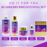 Private Label Organic Vitamin C Skin Whitening Brightening and Dark Spot Removal Arbutin Skin Care Set for Black Women