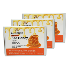 Wholesale Organic Handmade Honey Soap Natural Whitening Face Cleansing Body Bath Whitening Soap Bar for Dark Skin