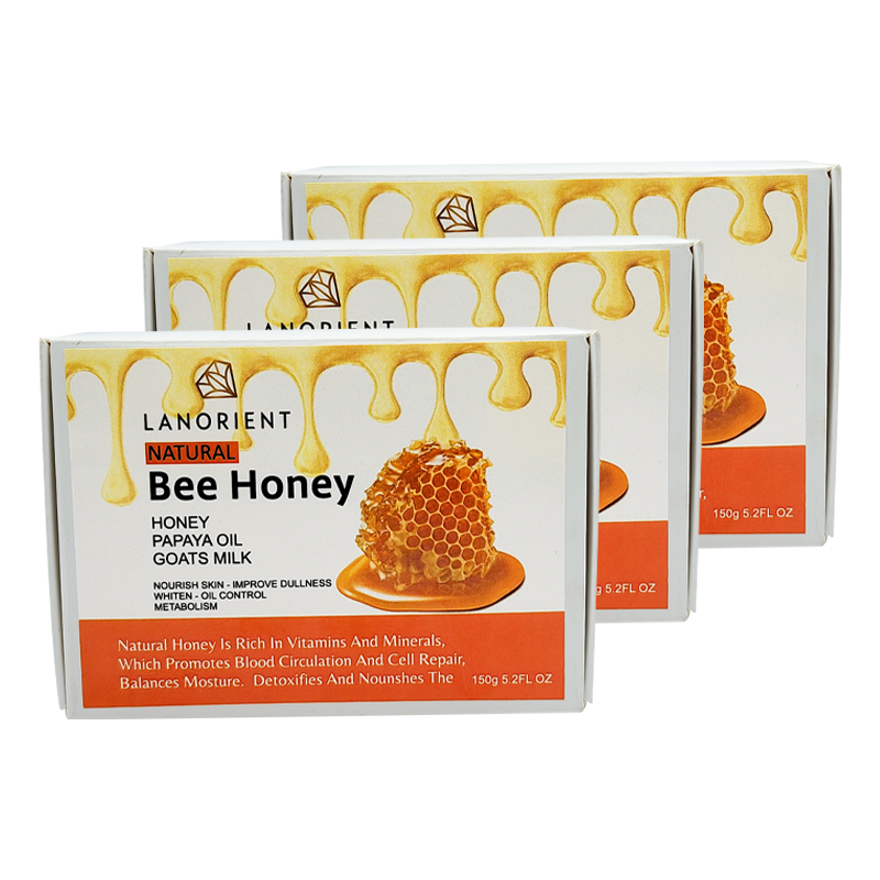 Wholesale Organic Handmade Honey Soap Natural Whitening Face Cleansing Body Bath Whitening Soap Bar for Dark Skin