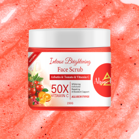 自有品牌身体沐浴产品有机维生素C皮肤美白去角质番茄磨砂膏熊果苷黑斑去除磨砂膏