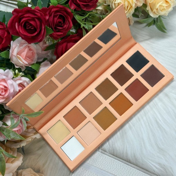 Eye Shadow Palette Manufacturer - Wholesale 12 Colors Square Nude Glitter Vegan