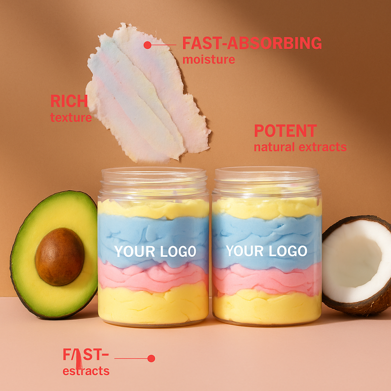 Body Butter Manufacturer - Wholesale Vegan Based Organic Shea Lotion Cream Rainbow