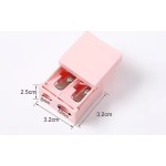 Pencil Sharpener Supplier - Pink Black Eyebrow Lipliner Double Hole Cosmetics