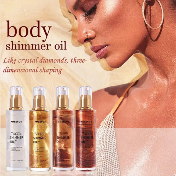 Body Glow Oil Factory - Private Label Vegan Body Glitter Highlighter Liquid Bronzer