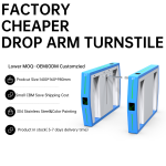 Drop Arm Turnstile Factory - Face Recognition Gym Security
