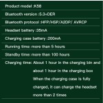 Bluetooth Earbud Supplier - New K58 Binaural In-ear