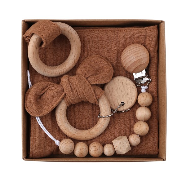 Wooden Teether Supplier - Cotton Baby Teething Ring