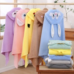 Children Bathrobe Manufacturer - Coral Velvet Hooded