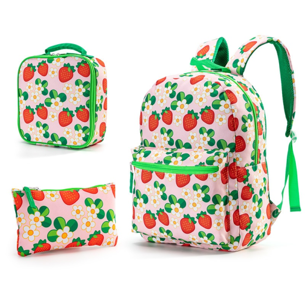 Schoolbag Set Factory - Three-Piece Cartoon Logo