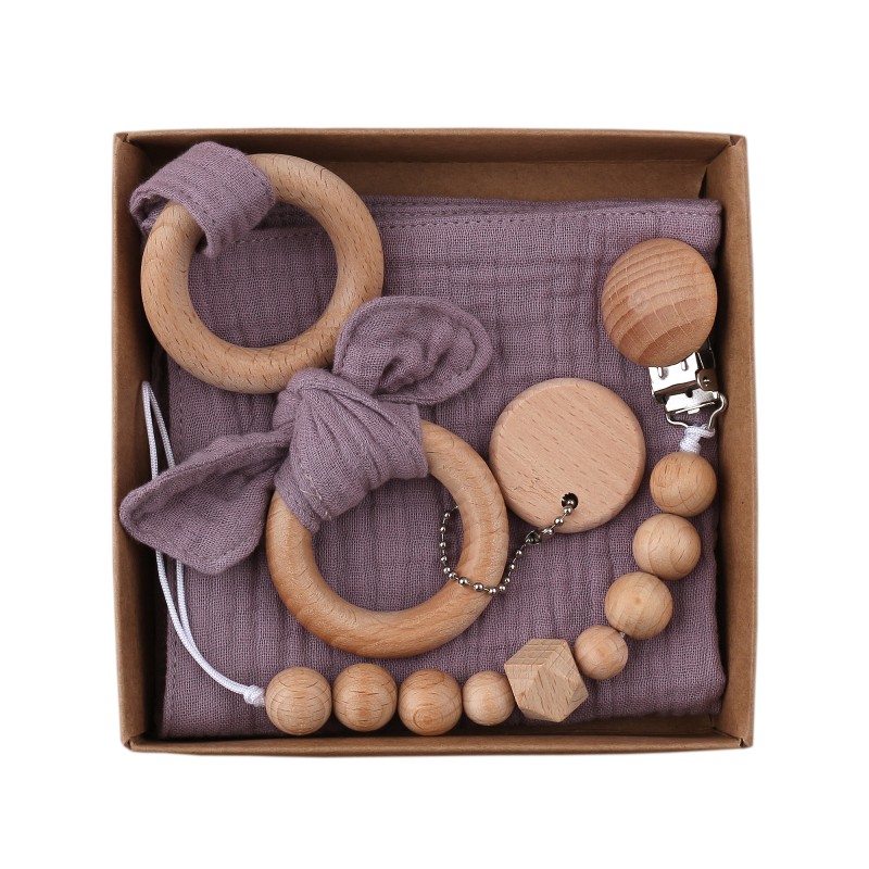 Baby Toy Set Factory - Cotton Towel Wooden Teethers