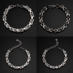 Men's Bracelet Supplier - Wholesale Great Wall Pattern Cuban Chain