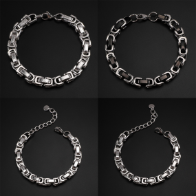 Men's Bracelet Supplier - Wholesale Great Wall Pattern Cuban Chain