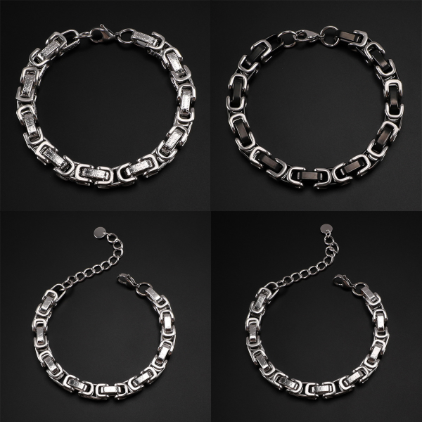 Men's Bracelet Supplier - Wholesale Great Wall Pattern Cuban Chain
