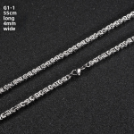 Necklace Factory - Stainless Steel Byzantine Chain 4mm-10mm Width