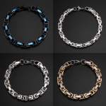 Men's Bracelet Manufacturer - Trendy Pearl Titanium Steel Four-Sided