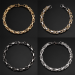 Men's Bracelet Factory - New Byzantine Single-Piece Stainless Steel