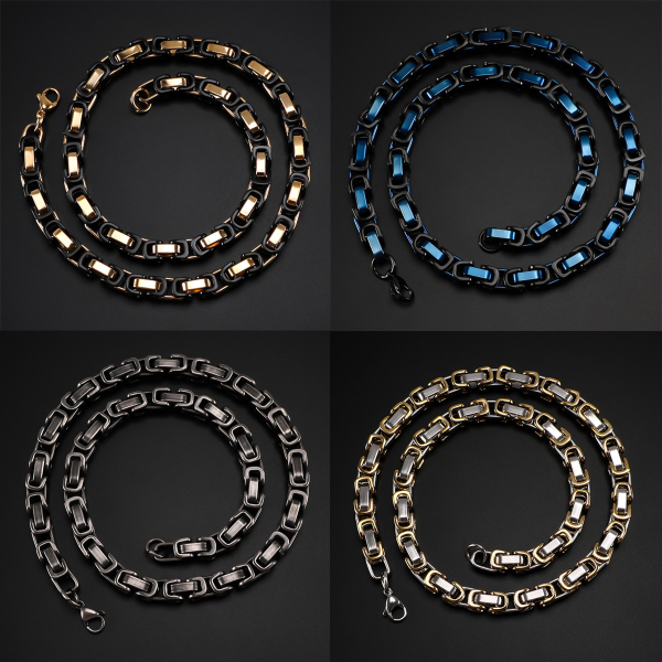 Men's Necklace Manufacturer - 2025 Trendy Gold Plated Byzantine Emperor