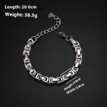 Men's Bracelet Supplier - Wholesale Great Wall Pattern Cuban Chain