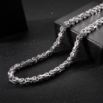 Necklace Factory - Stainless Steel Byzantine Chain 4mm-10mm Width