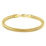 Men's Bracelet Factory - Snake Bone Chain 18K Gold Plated Fashion