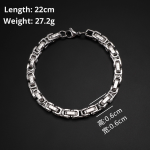 Men's Bracelet Manufacturer - Trendy Pearl Titanium Steel Four-Sided