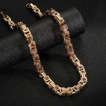 Necklace Factory - Stainless Steel Byzantine Chain 4mm-10mm Width